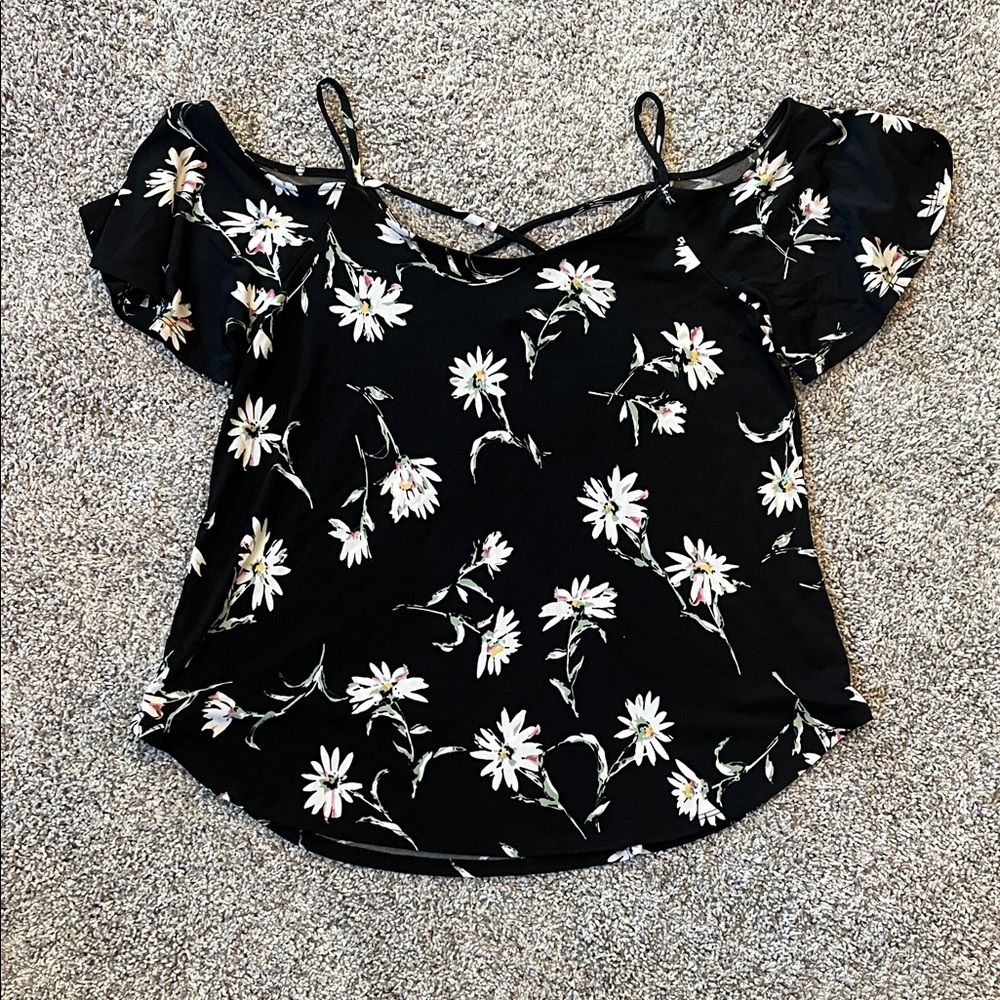 Kaileigh Black Floral Blouse